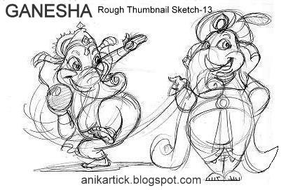 Ganesha Thumbnail Sketches - Artist Anikartick13 | Flickr - Photo ...
