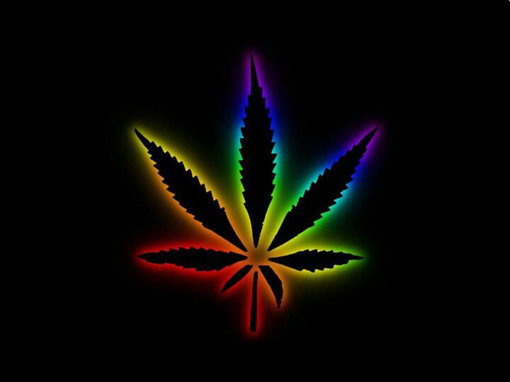 Rainbow weed leaf | Tattoos | Pinterest