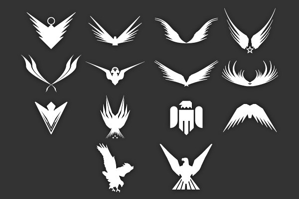 Abstract Eagle Vector Silhouettes | TopVectors.com