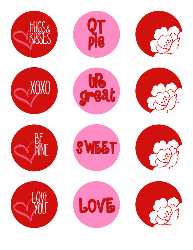 Valentines day party labels | Free sweet Printables