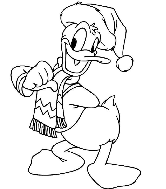 Donald Duck Christmas Praying Time Disney Coloring Pages ...