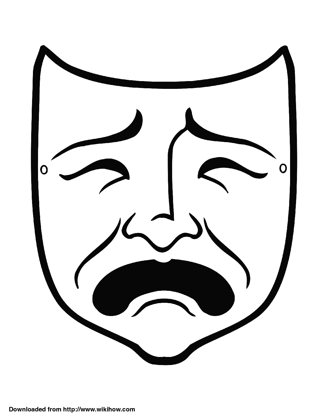How to Make a Tragedy and Comedy Mask Out of Paper: 5 Steps