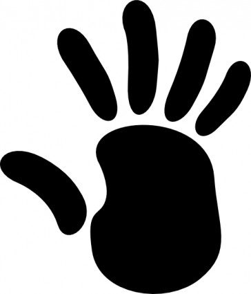 Right Hand Print clip art Free vector in Open office drawing svg ...