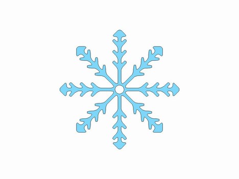 More free snowflake clip art PowerPoint Template