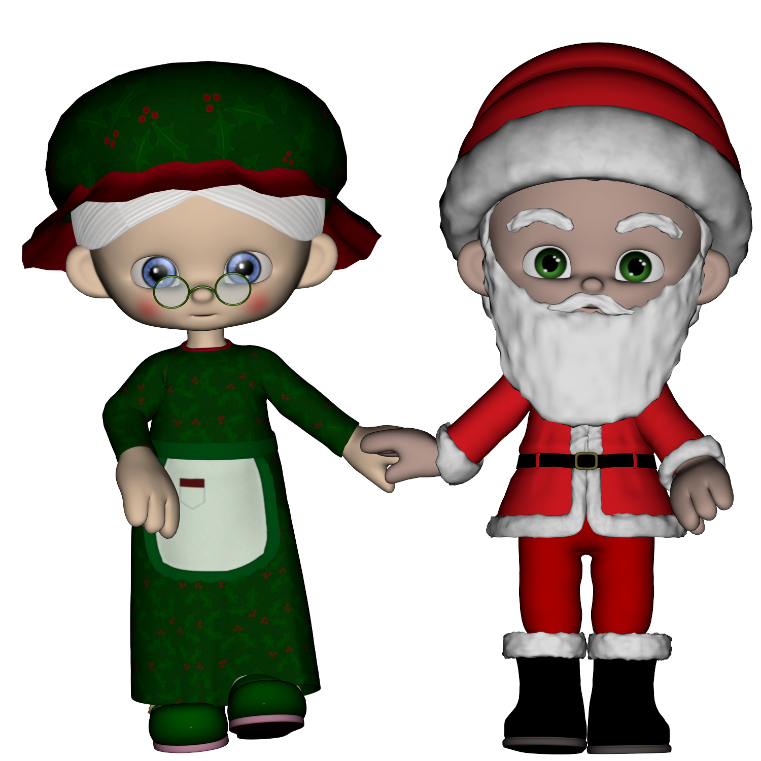 Santa Claus And Mrs Claus Cartoon HD Wallpapers | Genovic.