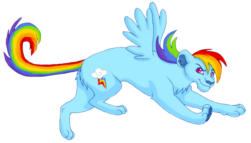 Rainbow Dash Lioness by Kainaa on deviantART