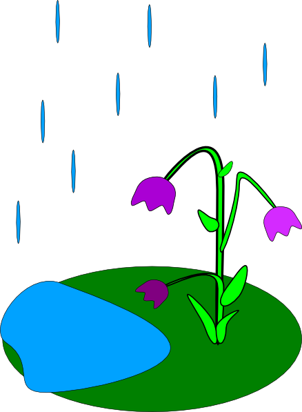 Rain Flowers clip art Free Vector / 4Vector