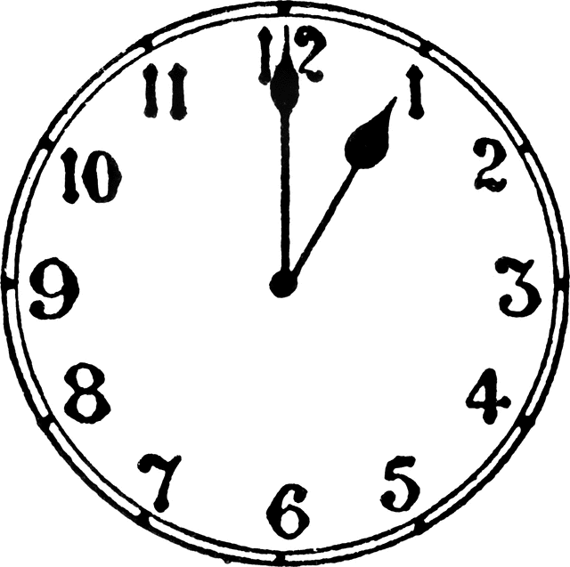 1 O'clock | ClipArt ETC