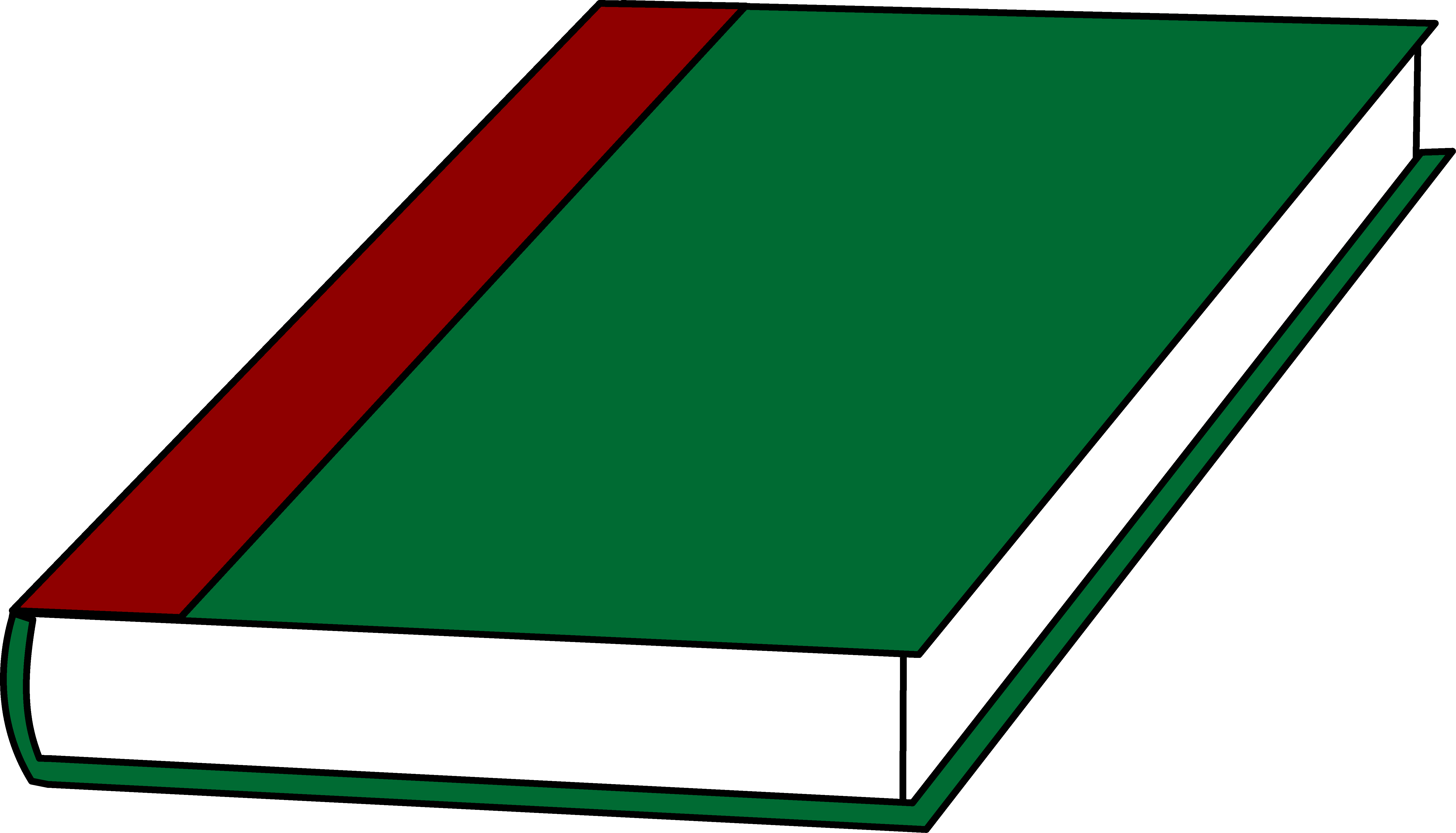 A Book With a Green Cover - Free Clip Art