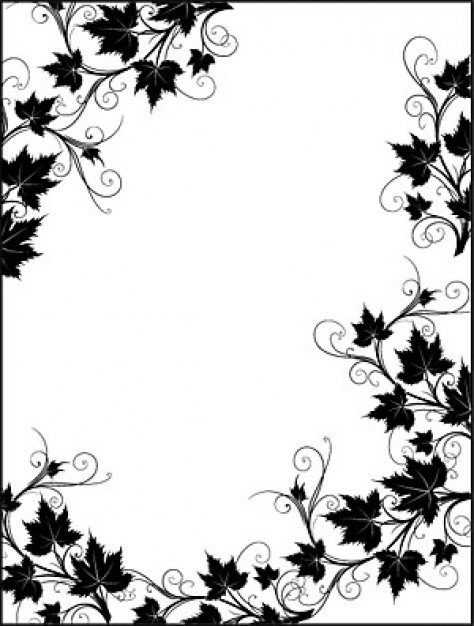 Black and white lace border vector rattan plant material Vector ...