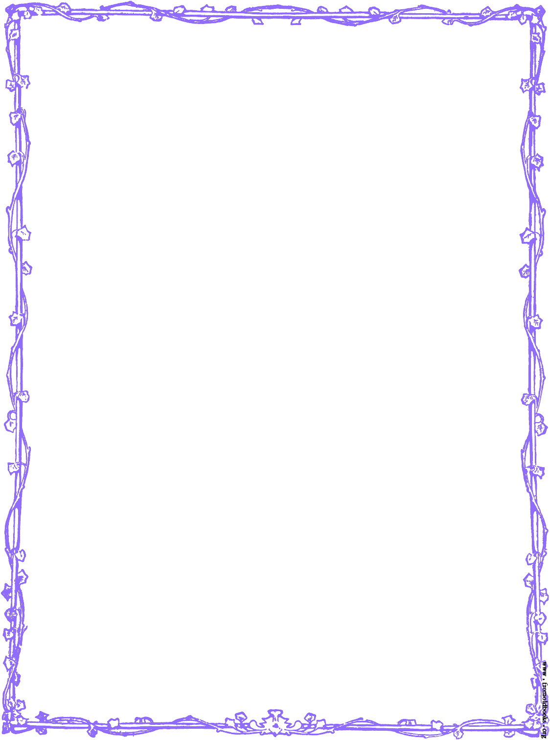 Purple Victorian Vine-leaf Border [image 372x500 pixels] - ClipArt ...
