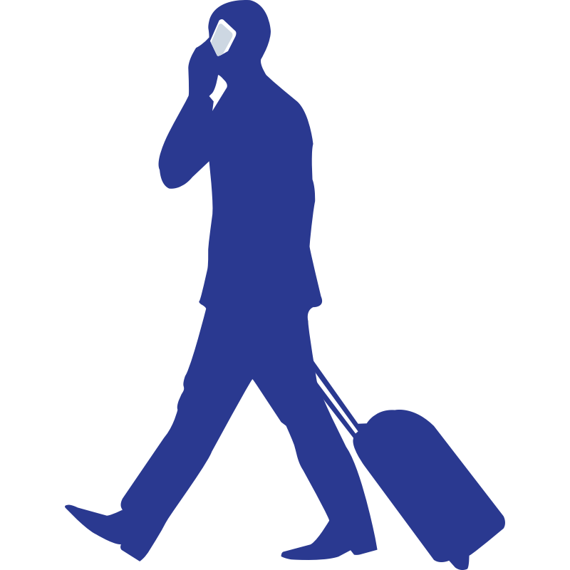 Clipart - businessman on phone