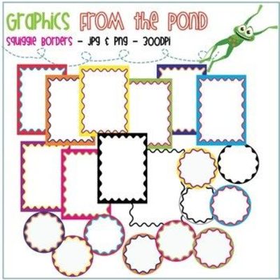 Squiggle Borders & Badges - FREE Clipart Graphics for Te ...