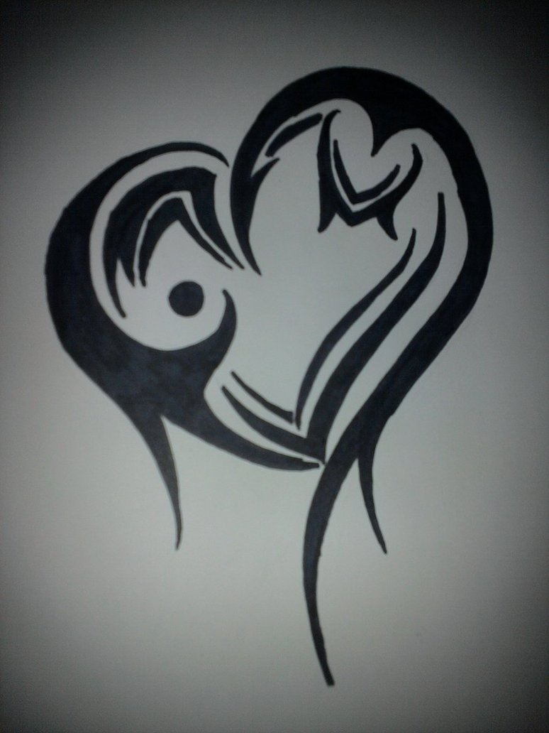 Tribal Heart Tattoo Design | Tattoobite.com