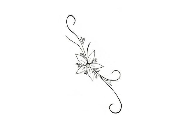 small tribal tattoos | Small Tribal Flower Tattoo | Tattoo Tabatha ...