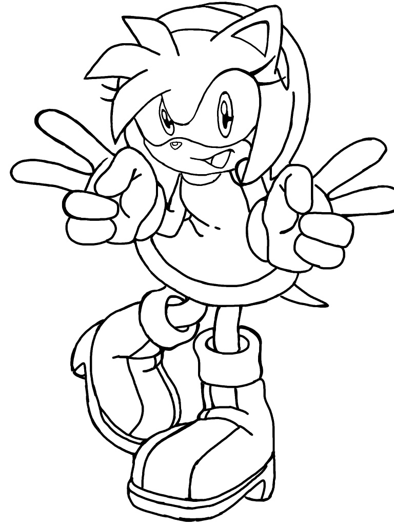Amy Rose Lineart By PinkieTheHedgehog On DeviantArt - Cliparts.co