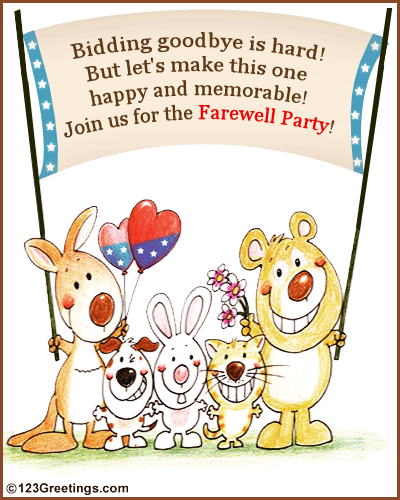 Farewell Party Invitation! Free Other Invitations eCards, Greeting ...