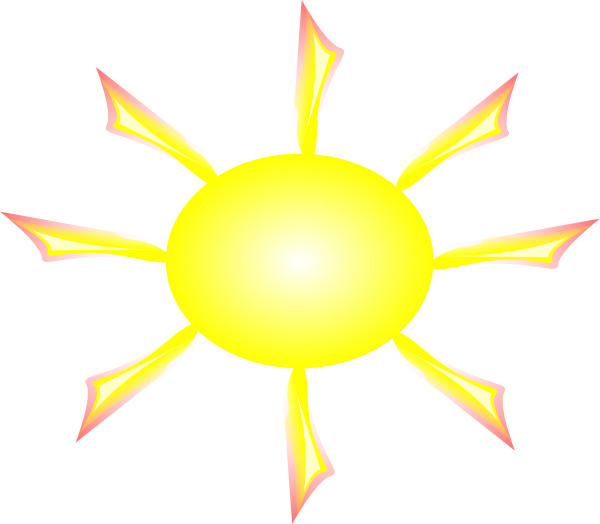 Sun And Rays clip art - vector clip art online, royalty free ...