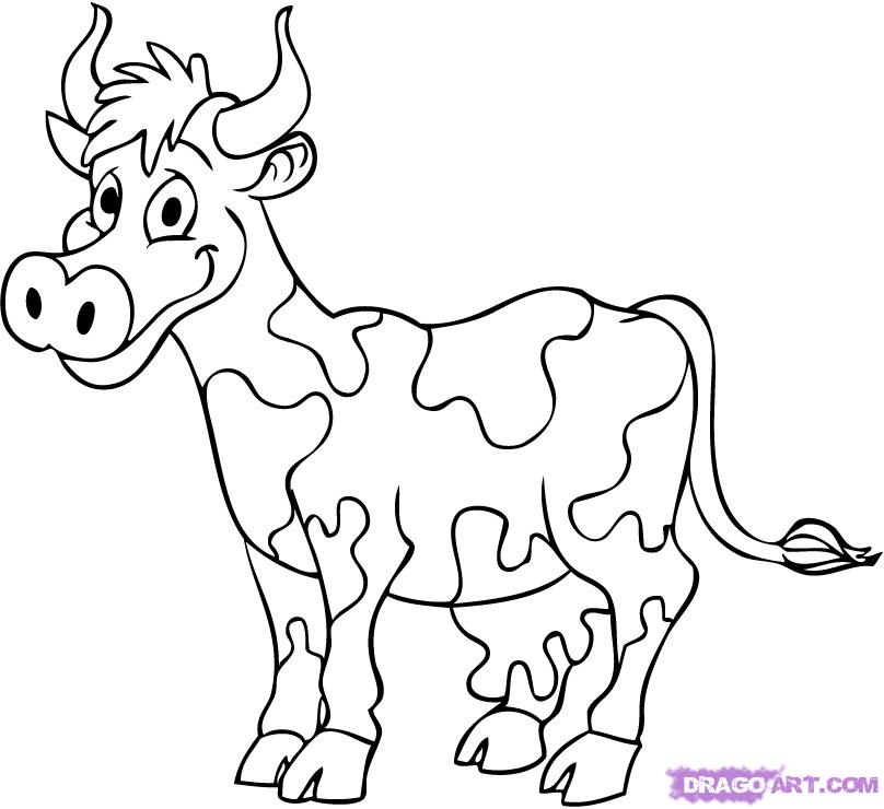 Cow Picture For Kids - AZ Coloring Pages