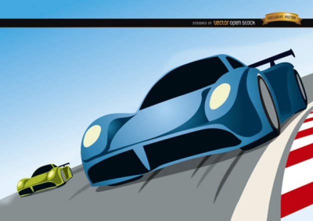 Cartoon racing cars vector Vector | Free Download