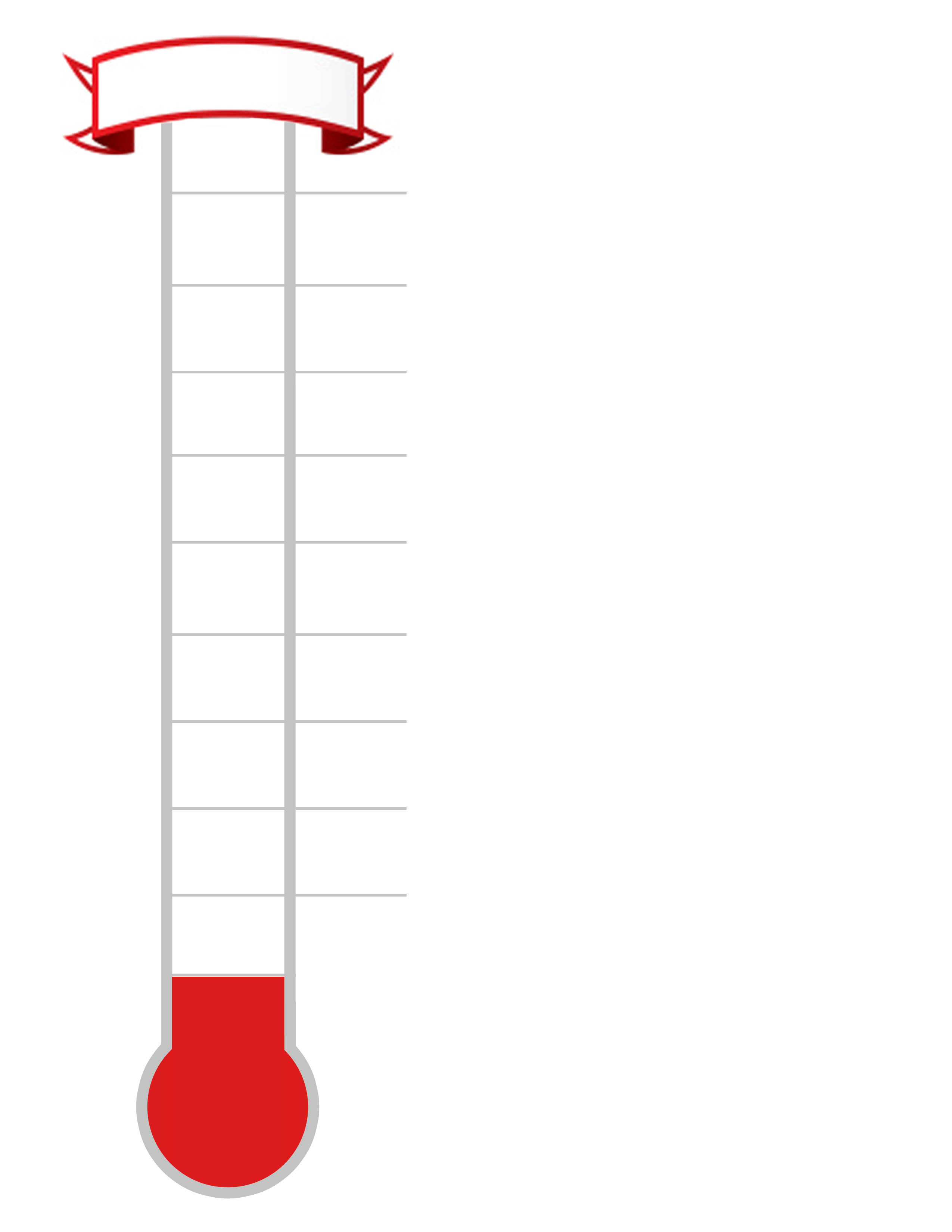 Thermometer Template, Fundraising, Goal, Blank & Printable ...