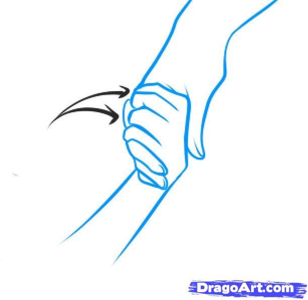Holding Hands Drawing Step By Step | picturespider.com