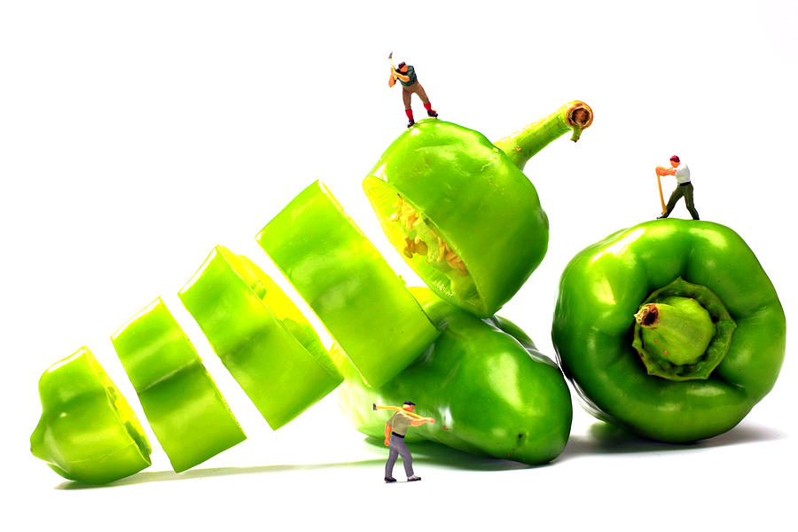 Chopping Green Peppers Little People Big Worlds by Paul Ge ...