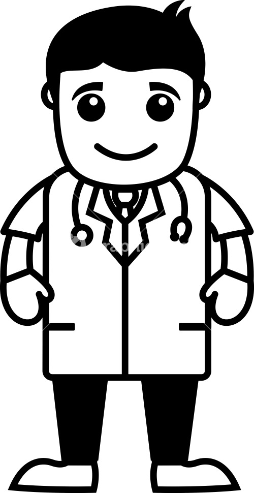 Cartoon Professional Doctor Vector Stock Image