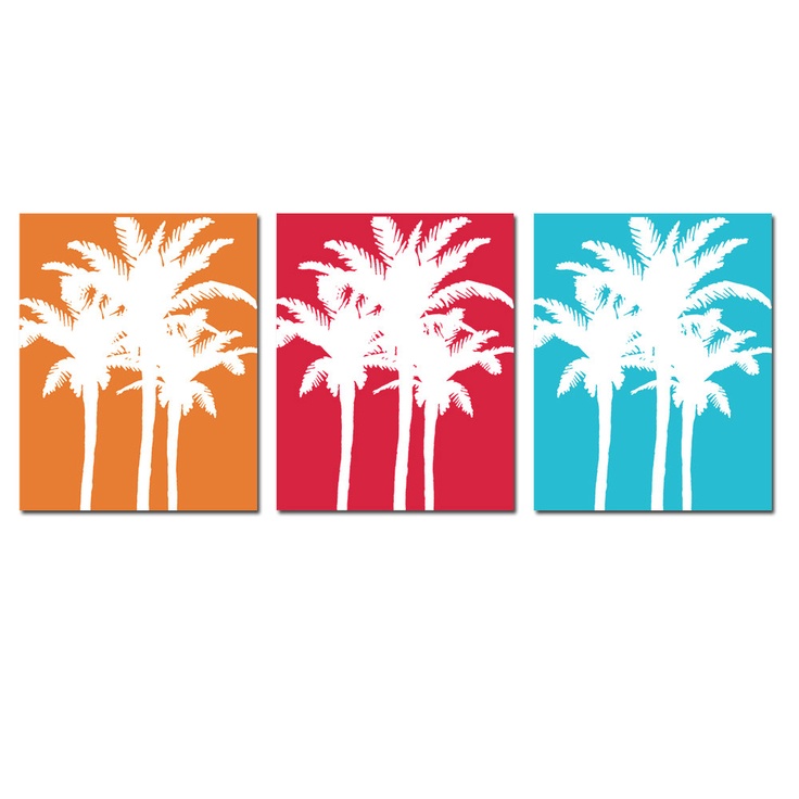 Palm Tree Medley - Set of Three 8x10 Palm Tree ... | :: art #2 ::