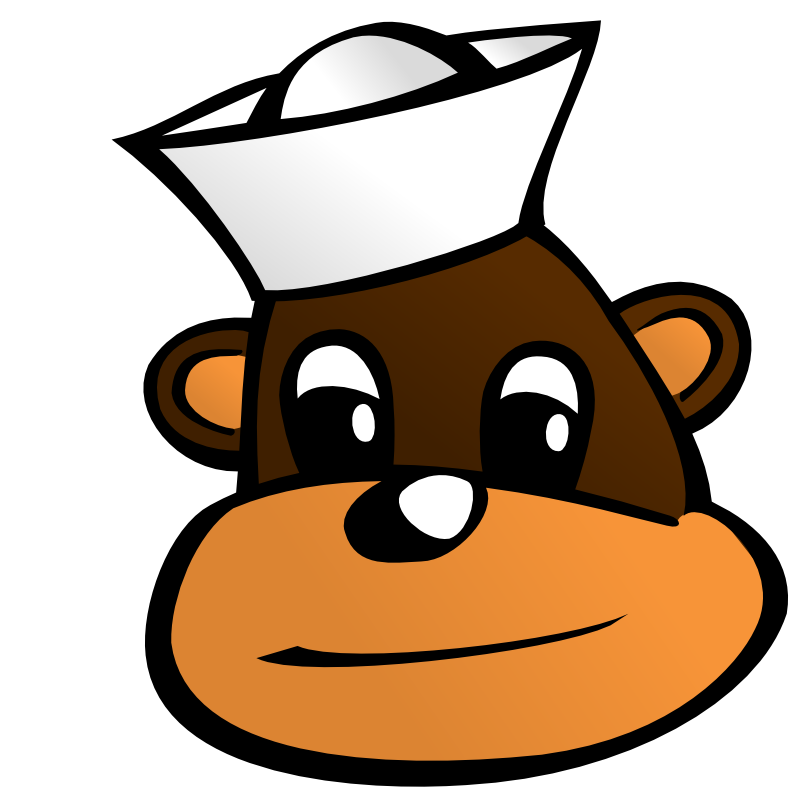 Clipart - Sailor monkey