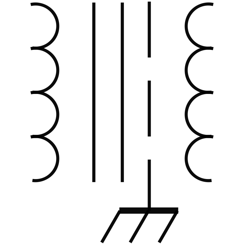 Clipart - RSA IEC Transformer Symbol-6