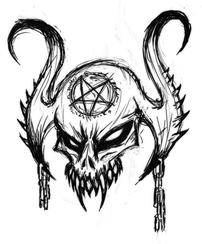 Satanic Skull by Mark-MrHiDE-Patten on deviantART