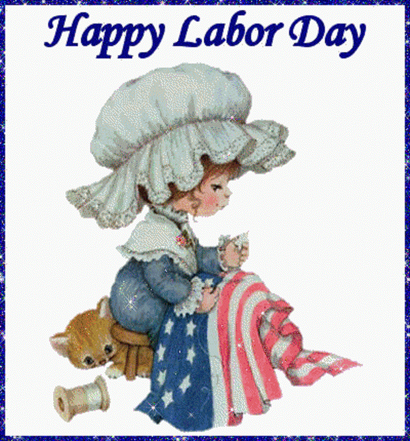 Girl Making Flag Labor Day Wallpaper | Free Coloring Pages