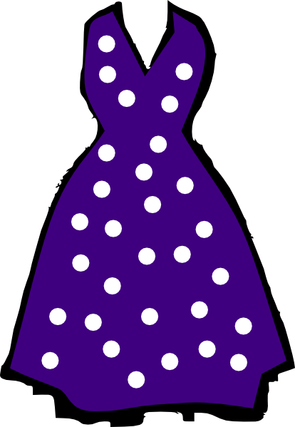 Polka Dot Dress clip art - vector clip art online, royalty free ...