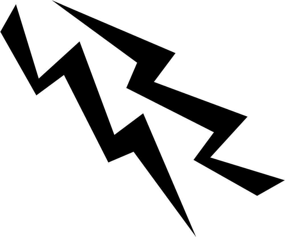 Lightning Bolt With Black Background Clip Art Library - vrogue.co