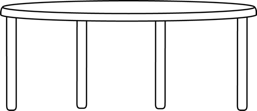 Black and White Table Clip Art - Black and White Table Image