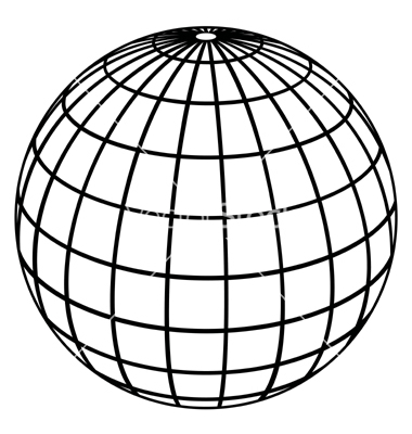 Pix For > Globe Line Art Vector