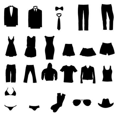 Free Vector Graphic Set: Clothing Silhouettes | Tuts King