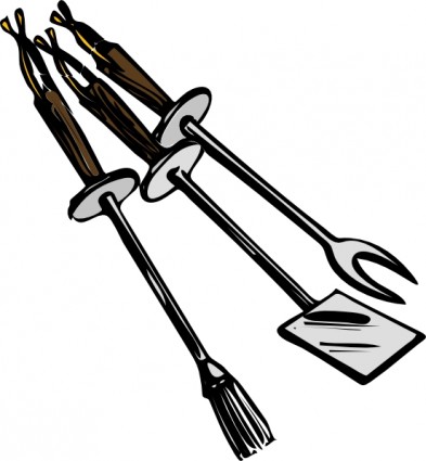 Bbq Tools clip art Vector clip art - Free vector for free download