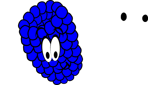 Smiling Blue Raspberry clip art - vector clip art online, royalty ...