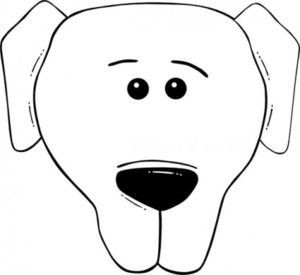 Cartoon dog face outline Free vector for free download (about 7 ...