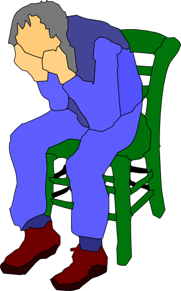 Man Sitting On A Chair clip art - vector clip art online, royalty ...