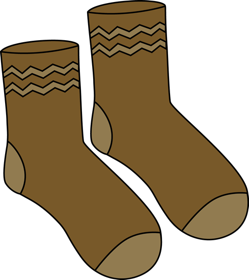 Brown Pair Of Socks Clip Art - Brown Pair Of Socks Image - Cliparts.co