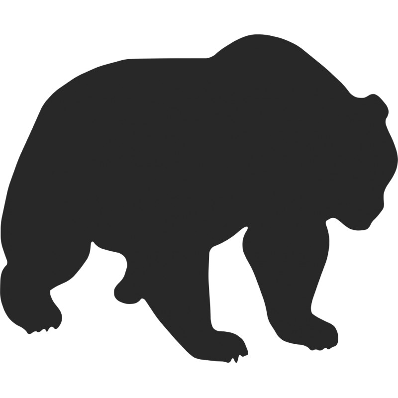 Pre-fused, Laser-cut Silhouette: Grizzly Bear charging