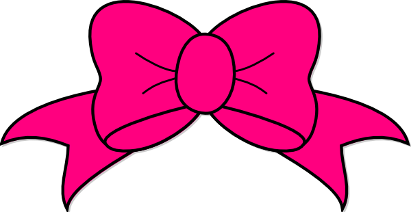 Hot Pink Bow Clip Art at Clker.com - vector clip art online ...