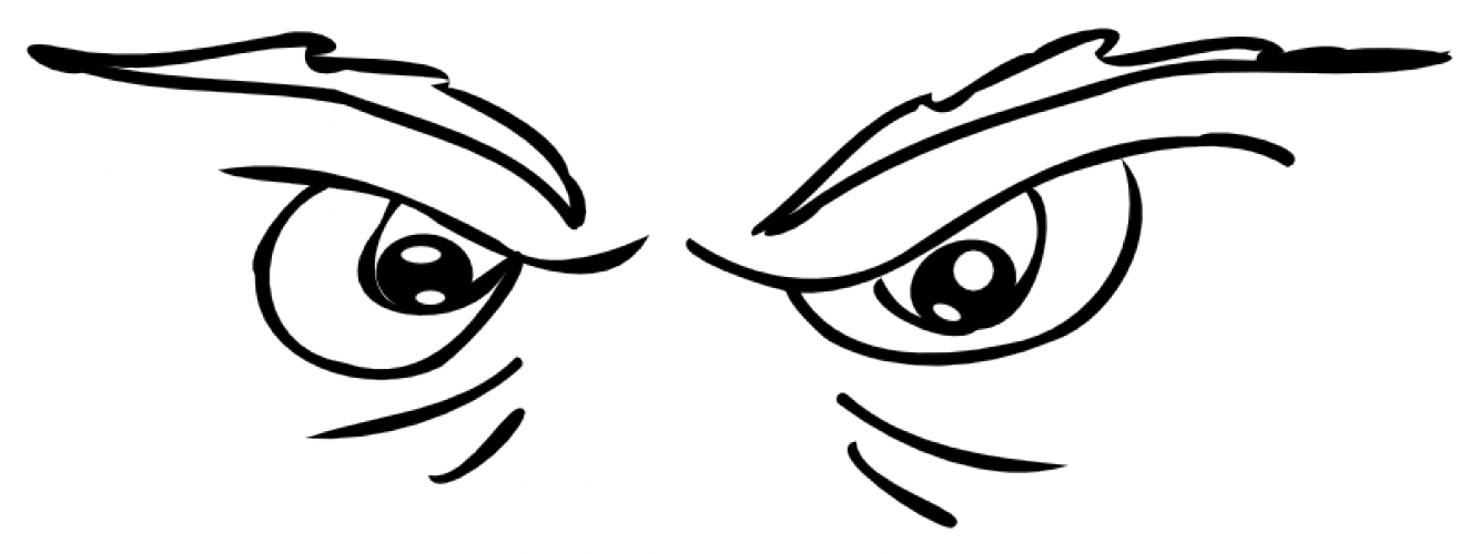 Scary eyes vector drawing | Public domain vectors