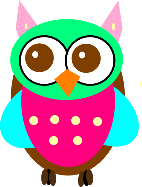 Colorful Baby Owl Chick clip art - vector clip art online, royalty ...