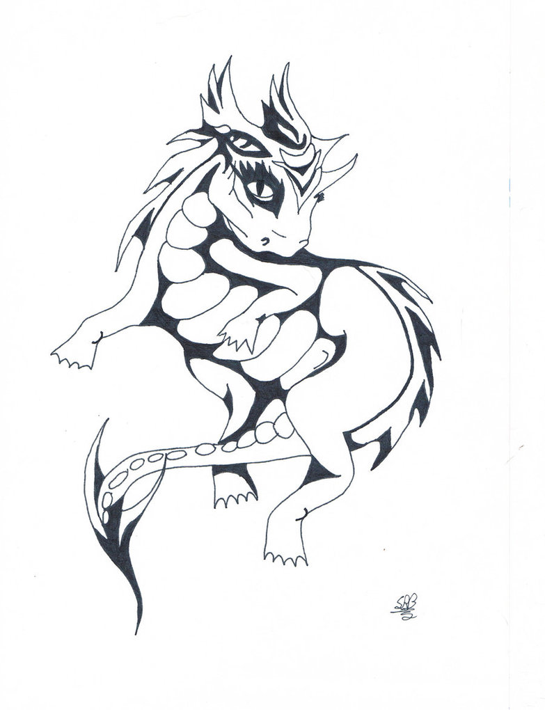 Drawings Of Cute Baby Dragons - Gallery