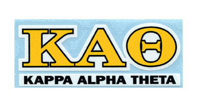 Kappa Alpha Theta Letters & Name Decal