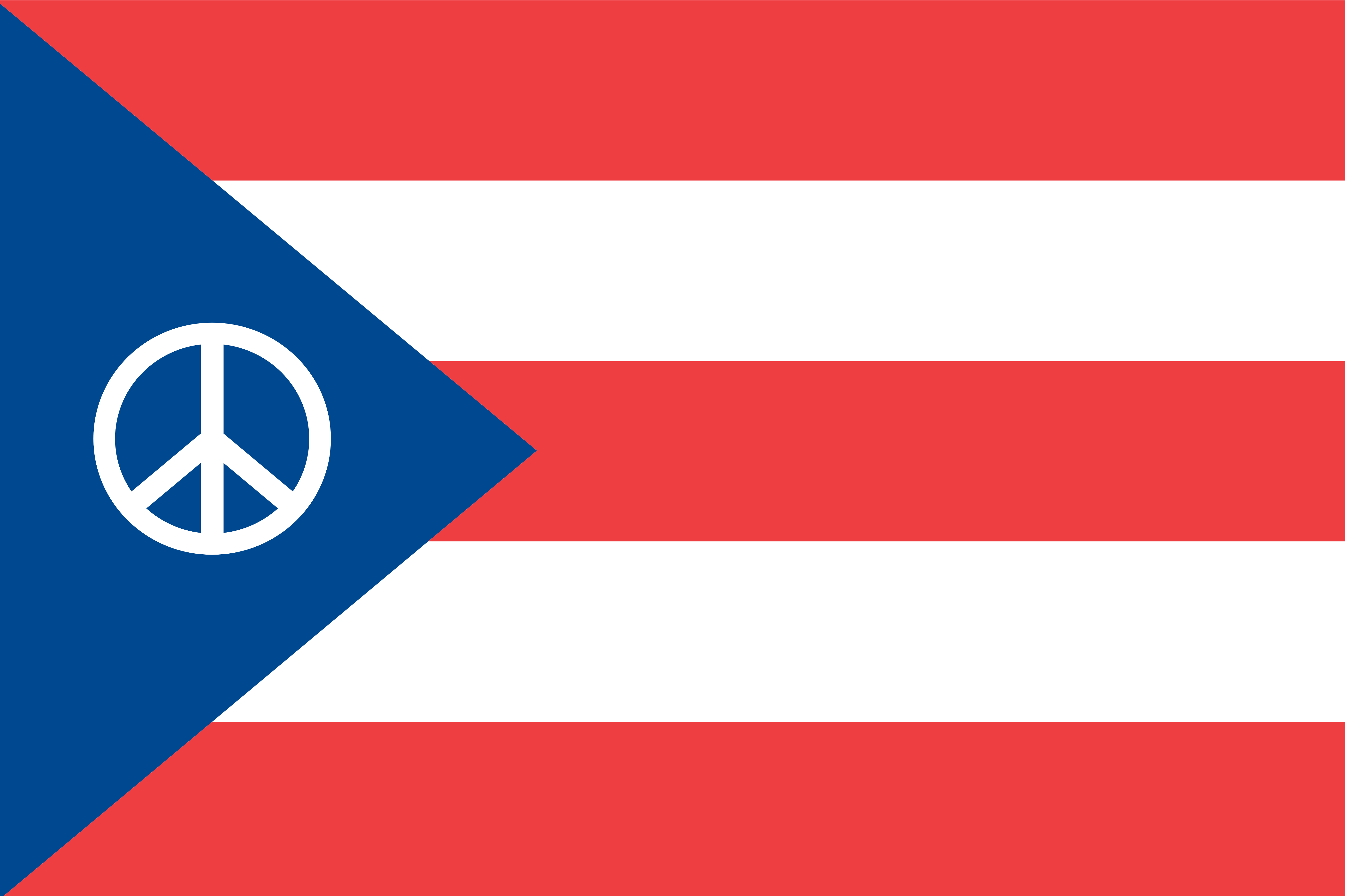 Puerto Rico Peace Symbol Flag 5 scallywag peacesymbol.org Peace ...